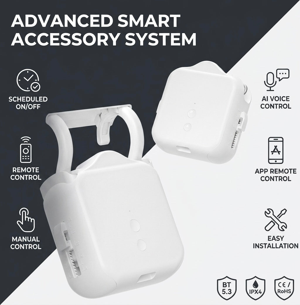 Easy-Install Smart Curtain Robot - Wireless Automatic Opener with App & Voice Control
