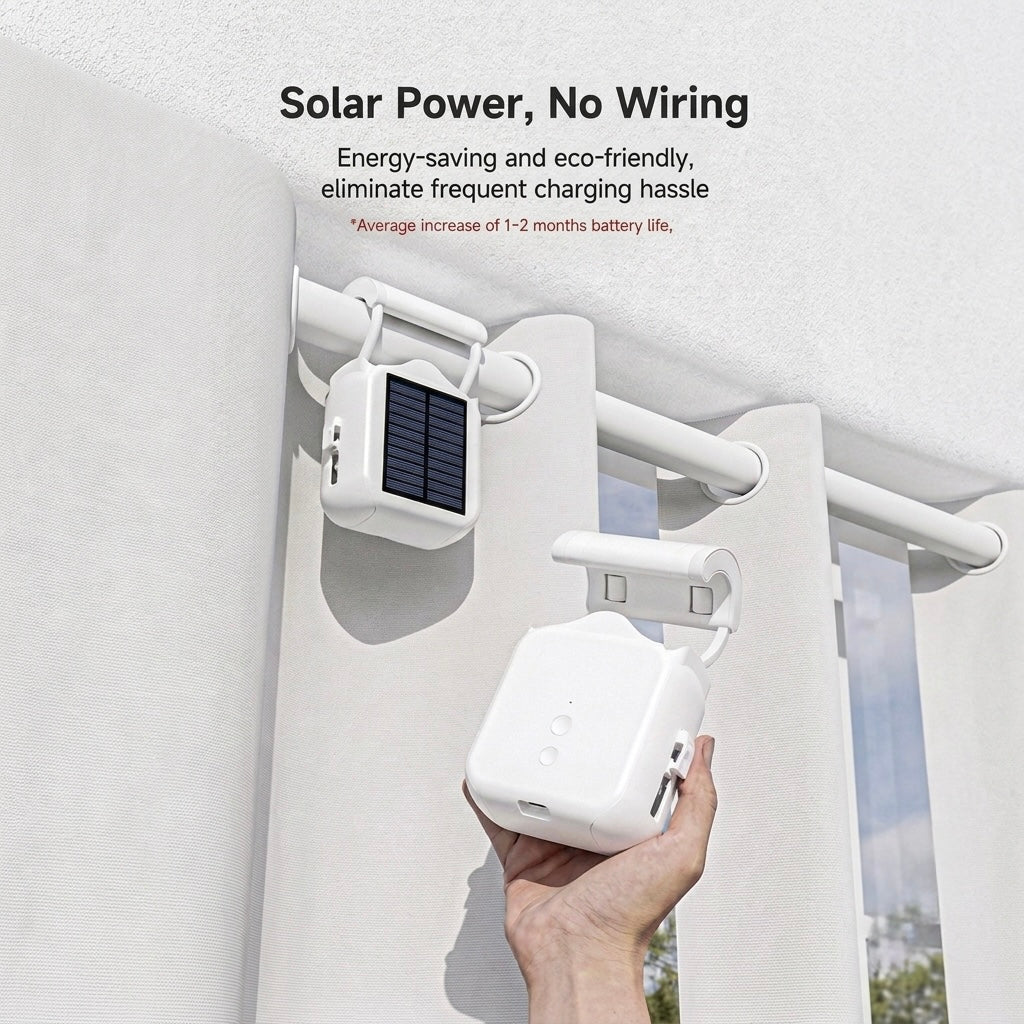 Easy-Install Smart Curtain Robot - Wireless Automatic Opener with App & Voice Control