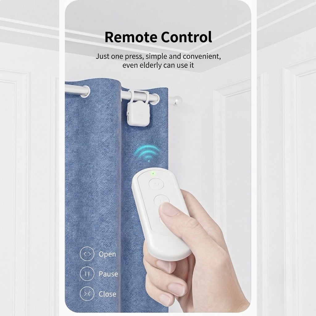 Easy-Install Smart Curtain Robot - Wireless Automatic Opener with App & Voice Control
