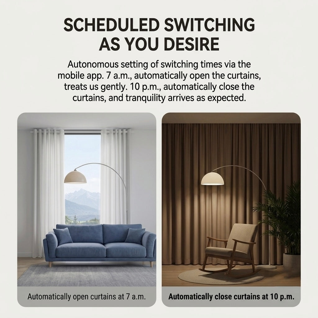 Easy-Install Smart Curtain Robot - Wireless Automatic Opener with App & Voice Control